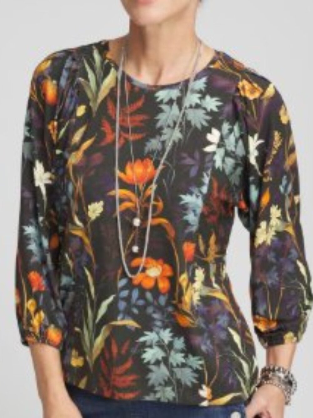 Touch of Cool Autumn Seamed Tee - Size 2 / Large